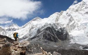 a hiker on journey to Mt.Himalaya